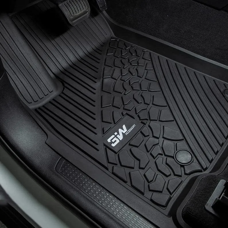 3W Floor Mats Jeep Grand Cherokee 2016-2021 / Grand Cherokee WK 2022-2023 (Non L) Custom Cargo Liner TPE Material & All-Weather Protection