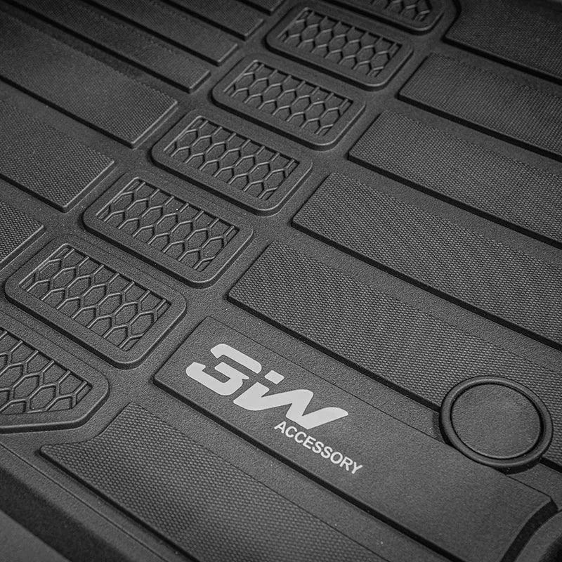 3W Jeep Grand Cherokee L 6 Seat 2021-2025 Custom Floor Mats / Trunk Mat TPE Material & All-Weather Protection