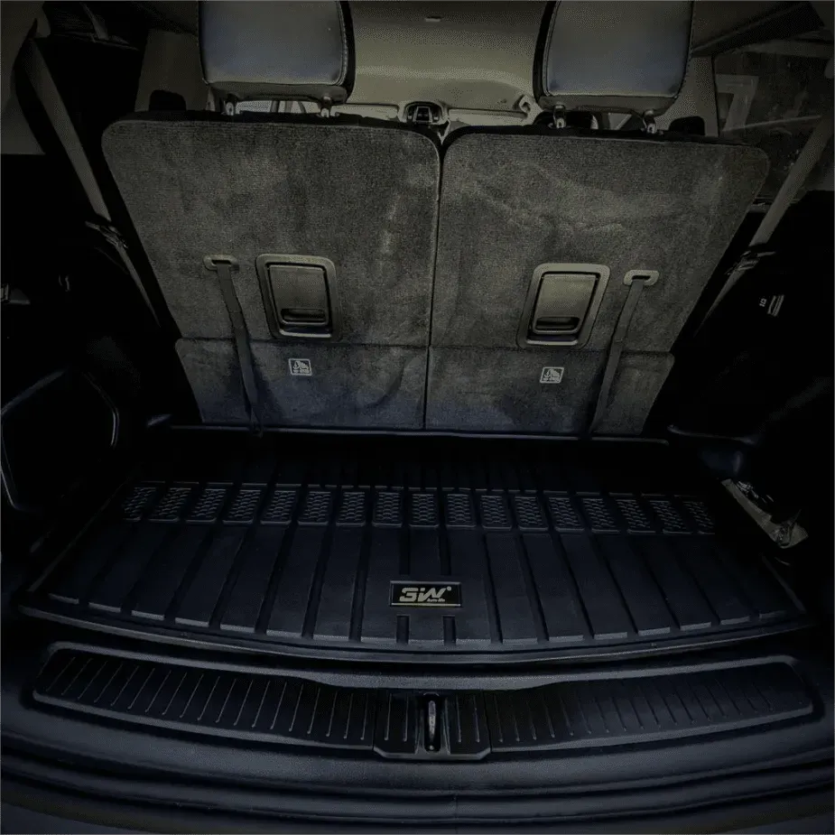 3W Jeep Grand Cherokee L 6 Seat 2021-2025 Custom Floor Mats / Trunk Mat TPE Material & All-Weather Protection