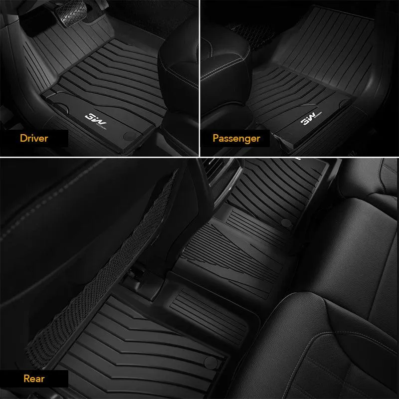 3W Mercedes-Benz ML/GL/GLE/GLS Series 2012-2019 Custom Floor Mats TPE Material & All-Weather Protection