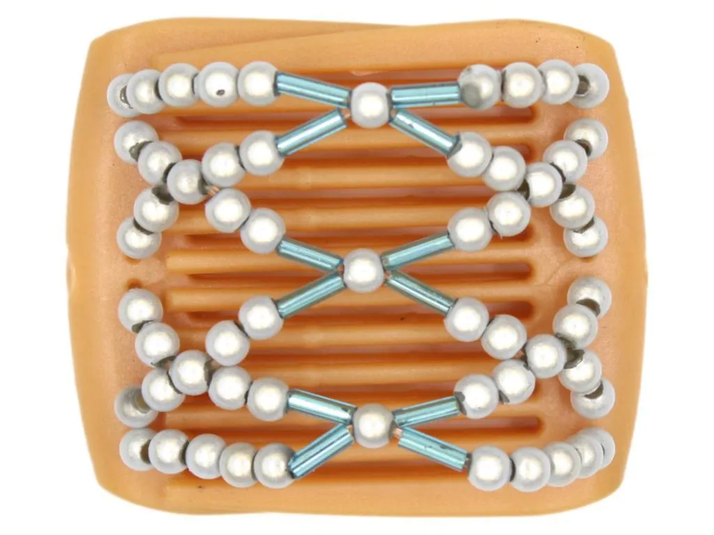 African Butterfly LadyBug Hair Comb - Blonde Pearl 29