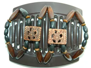 African Butterfly Thick Hair Comb - Dupla Brown 33