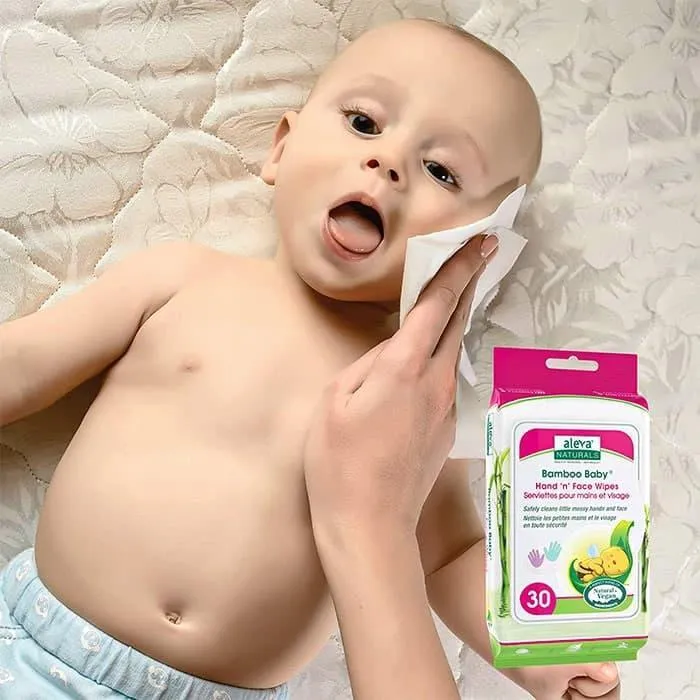 Aleva Bamboo Baby Hand 'n' Face Wipes - 30ct