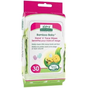 Aleva Bamboo Baby Hand 'n' Face Wipes - 30ct