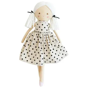 ALIMROSE - FRANKIE DOLL BLACK LINEN SPOT