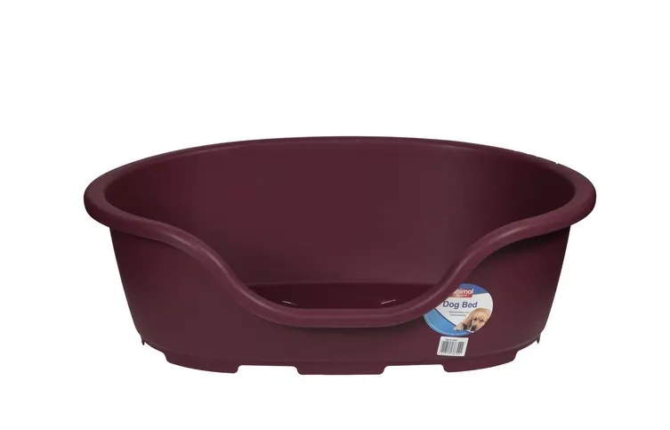 Animal Instincts Plastic Dog Bed Aubergine 61cm