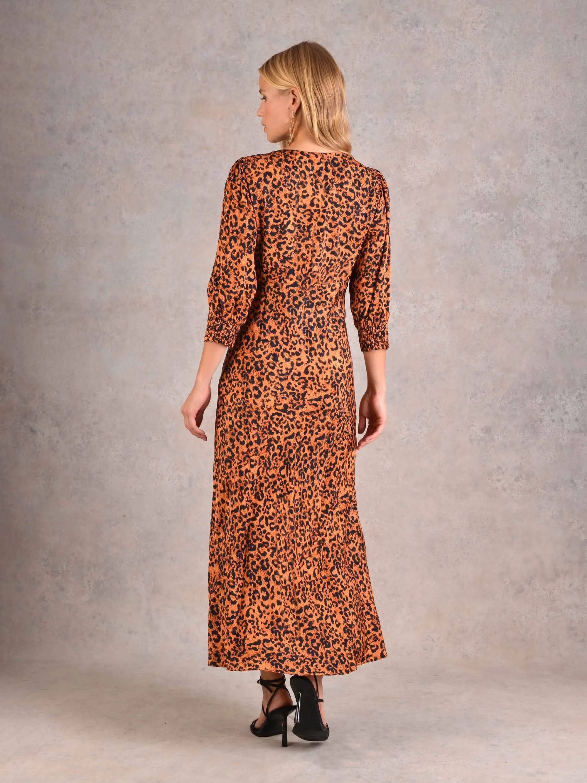 Animal Jacquard Midi Dress