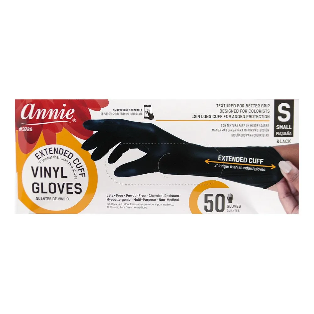 Annie Extended Cuff Powder Free Vinyl Gloves