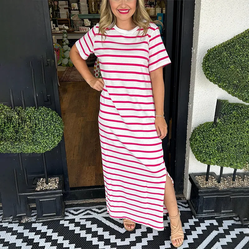 Arianna™ | Casual Striped Maxi Dress