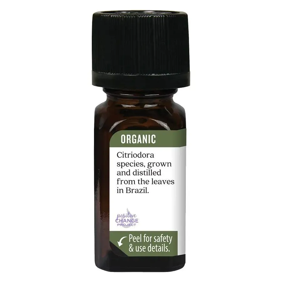 Aura Cacia Organic Lemon and Eucalyptus Essential Oil 0.25 oz Oil