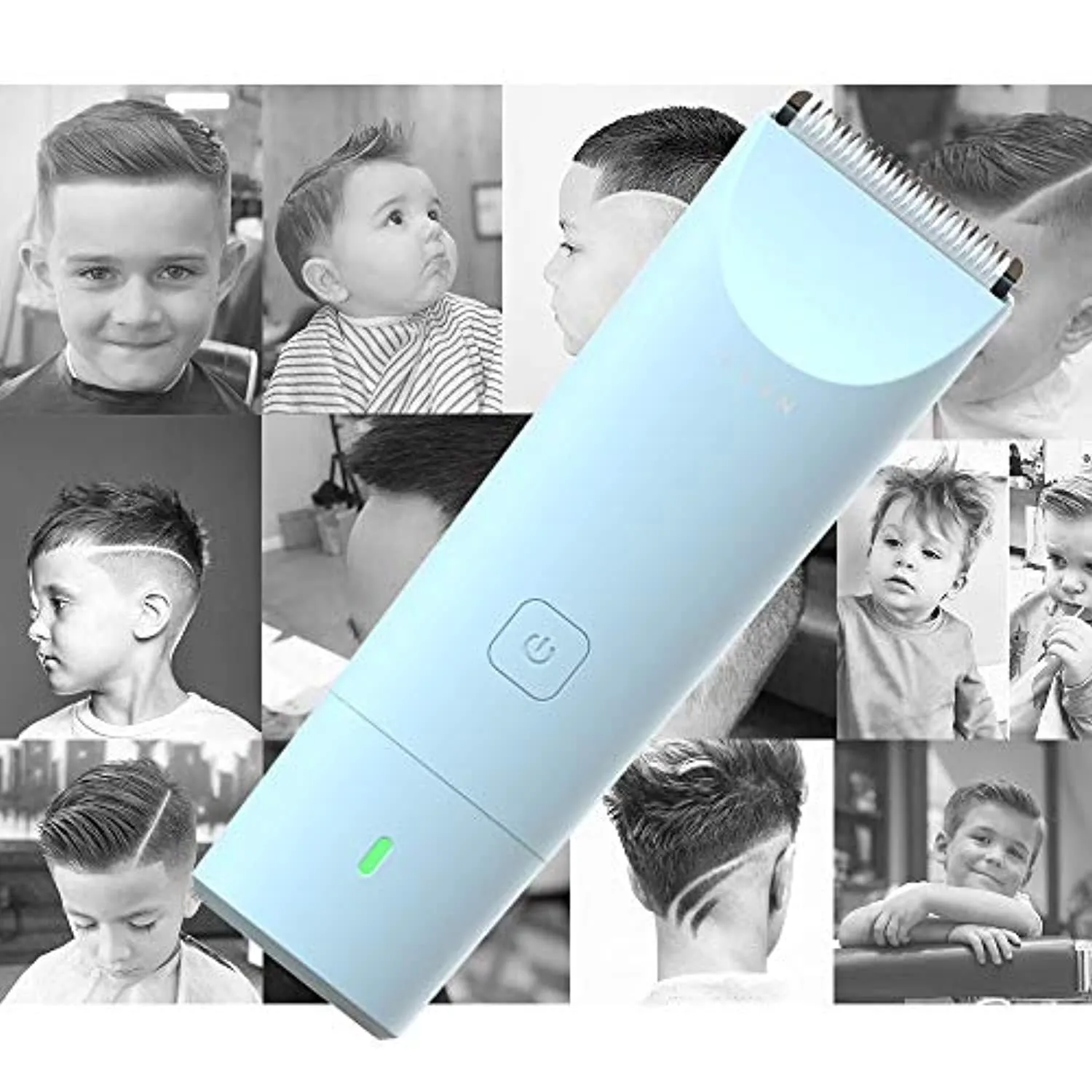 Baby Hair Clippers, Ultra-Quiet 2.0 Kids Hair Trimmer Kit with 3 Guide Combs & a Haircut Cape, IPX7 Waterproof, Cordless & Fast Charging, for Toddler and Baby Use