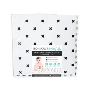 Bonjour Baby Extra Large Luxe Playmat (Scandinavian Cross)