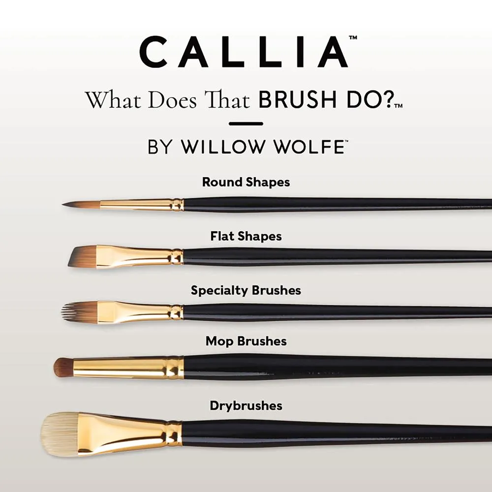 Callia Artist Acrylic   Oil Flowers Brush Set