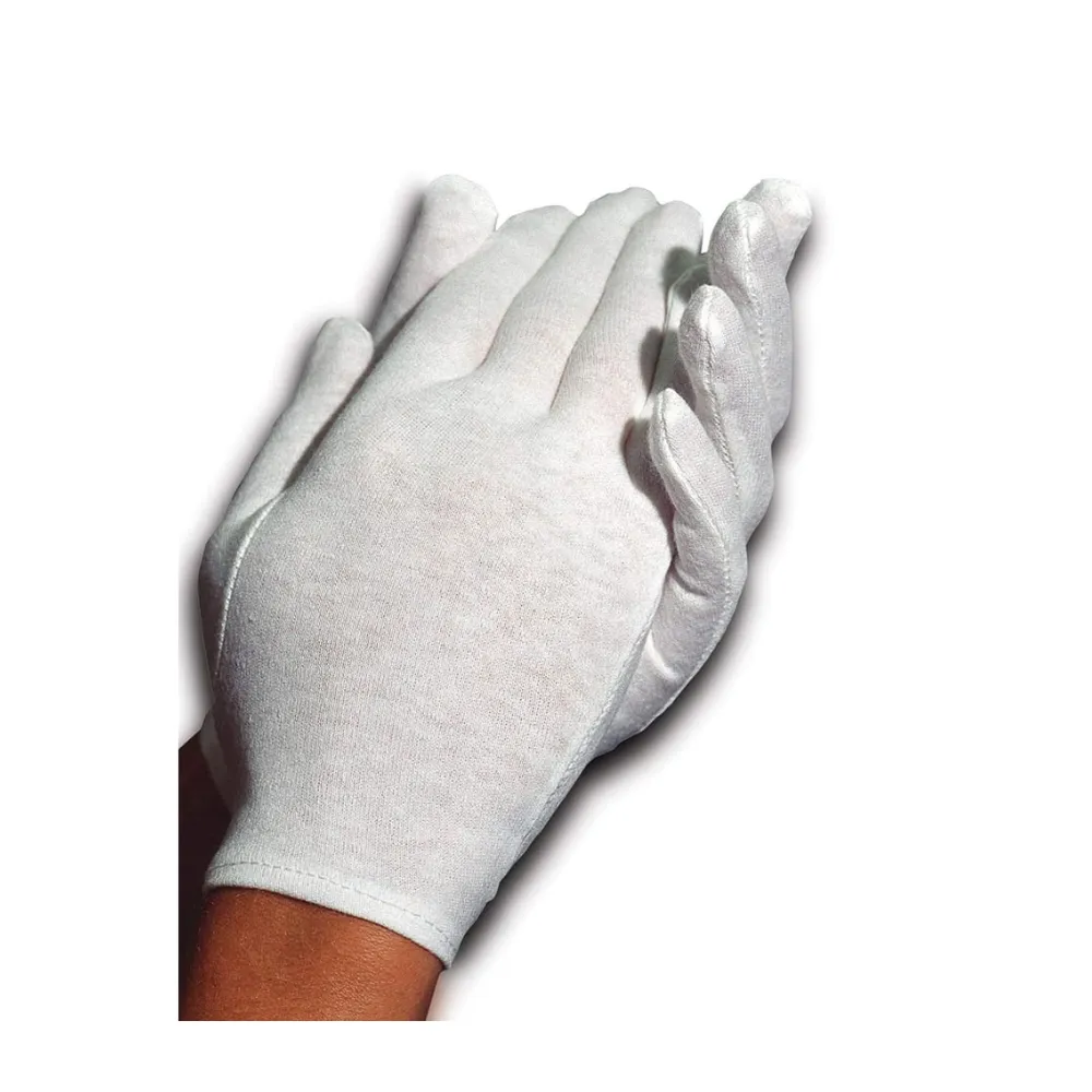 CARA 100% Dermatological Cotton Gloves, Large