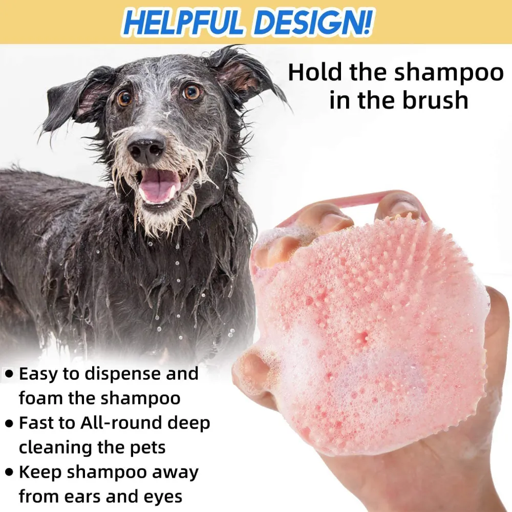 Chullbull Soft Silicon Bath Brush for Dogs and Cats