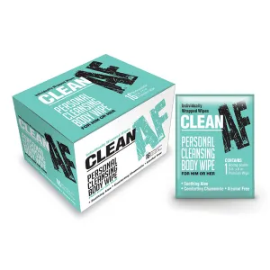 Clean AF Personal Cleansing Body Wipes - Box of 16