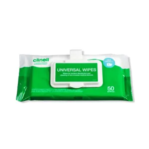 CLINELL UNIVERSAL WIPES 50  CLIP PACK