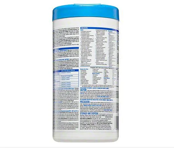 Clorox Healthcare Disinfecting Bleach Wipes - 1 canister of 70 wipes - Proven to kill Covid-19