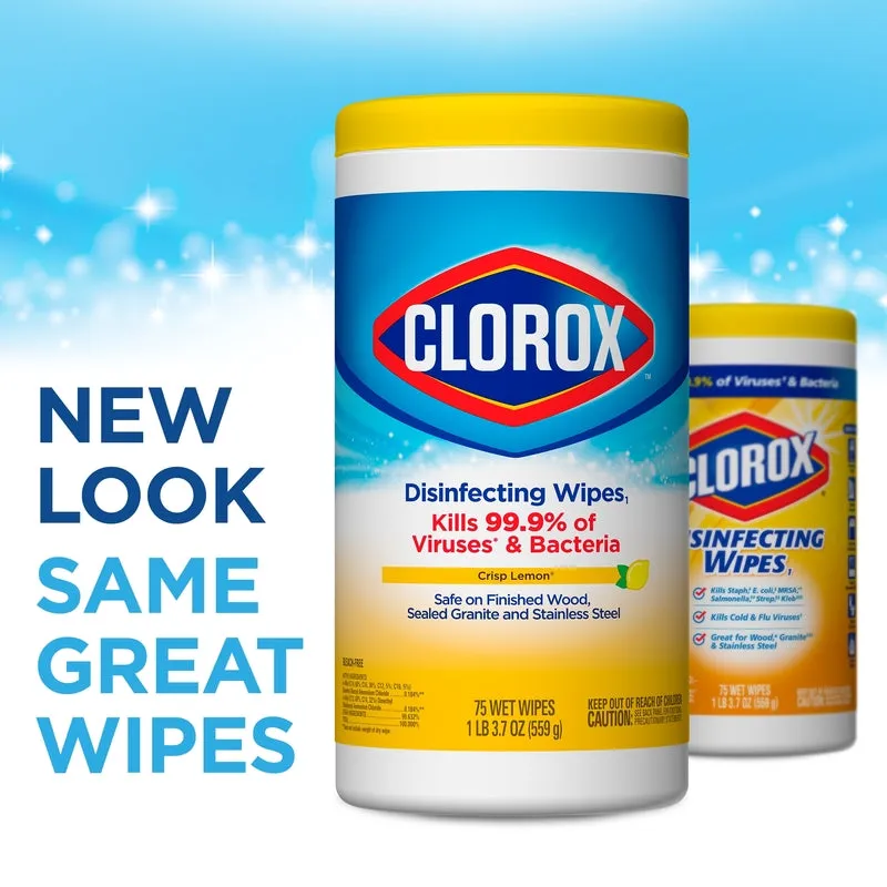 Clorox Lemon Fresh Scent Disinfecting Wipes 75 pk