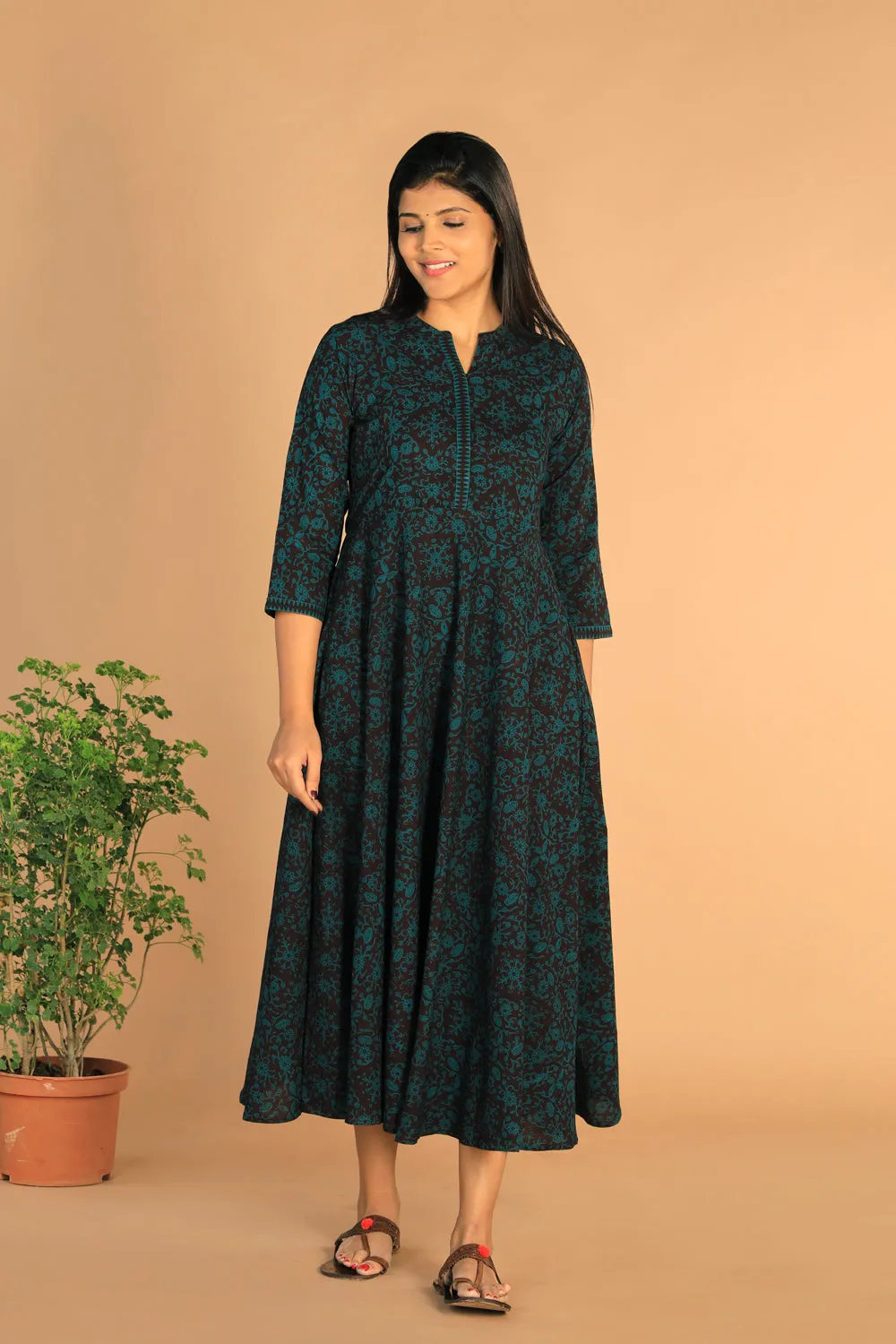 Cotton Bagh print dress