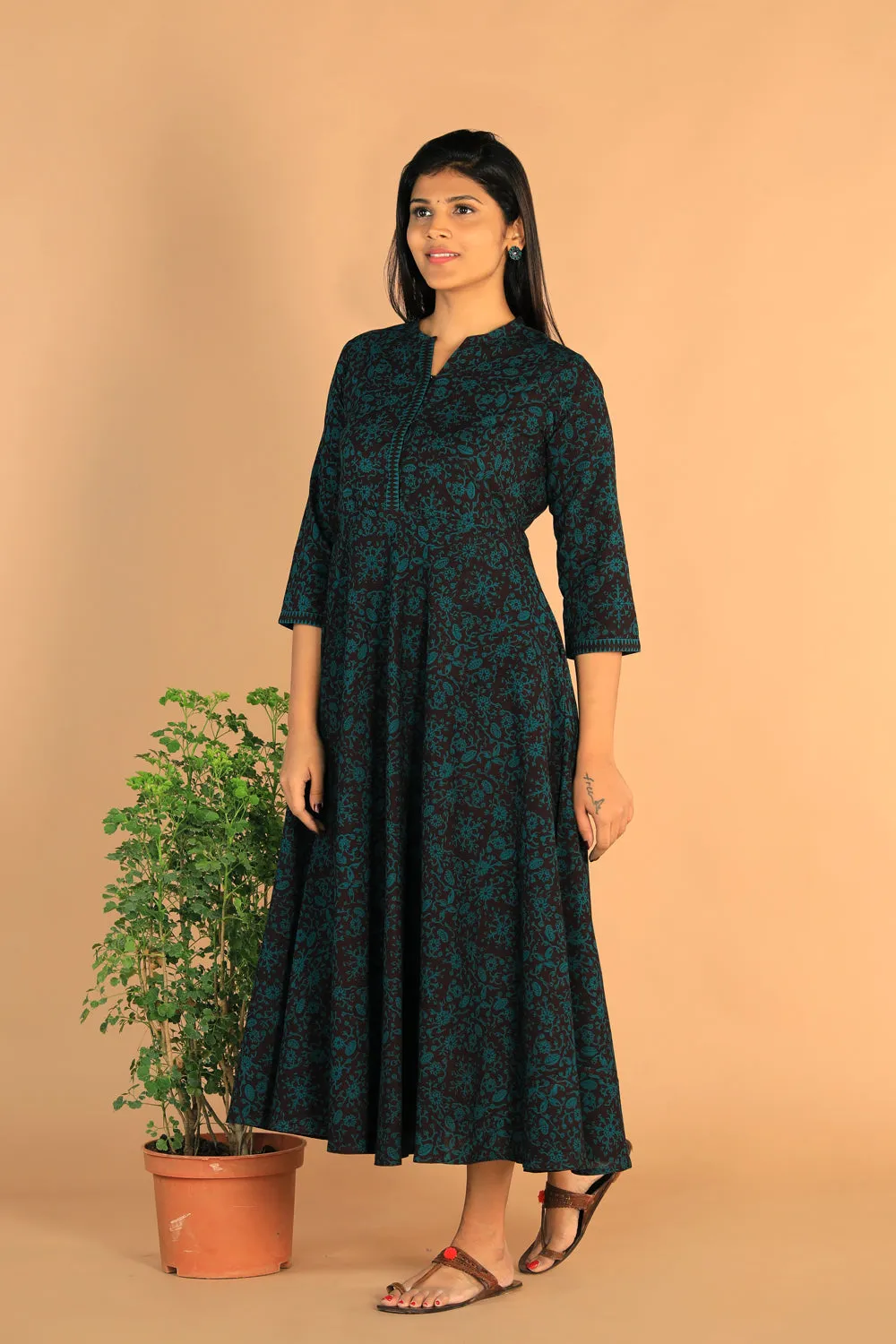 Cotton Bagh print dress