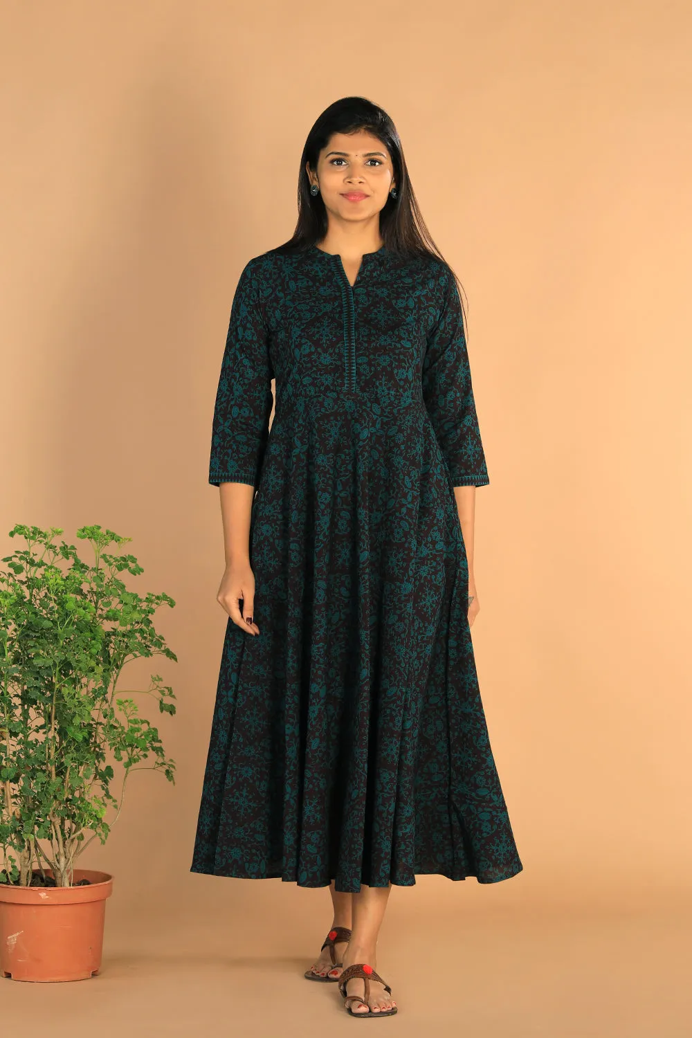 Cotton Bagh print dress