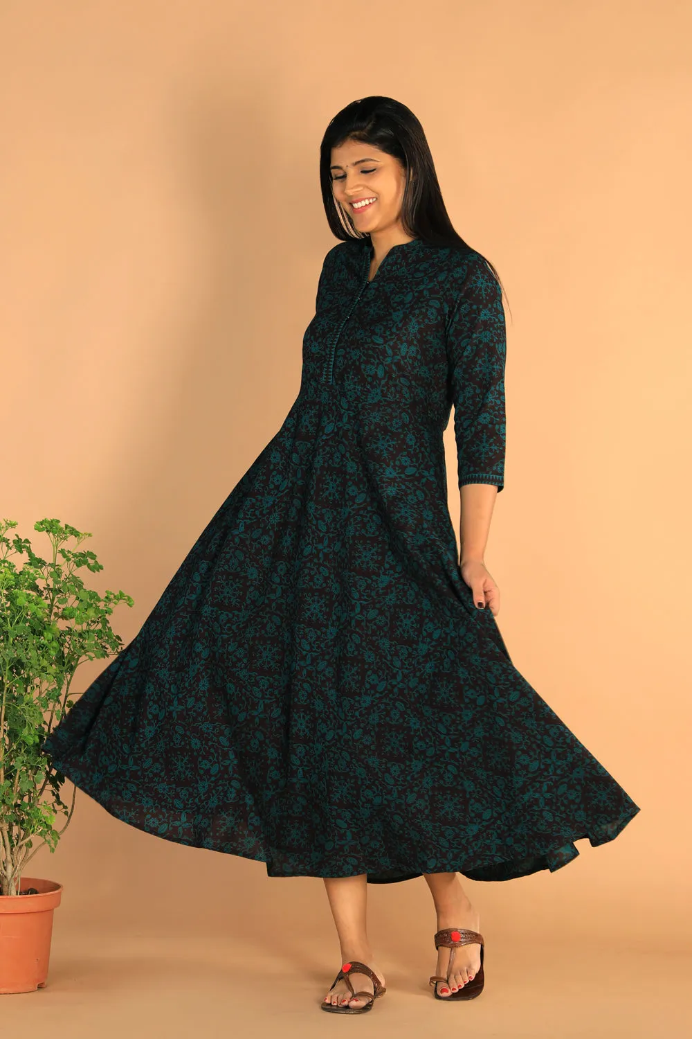 Cotton Bagh print dress