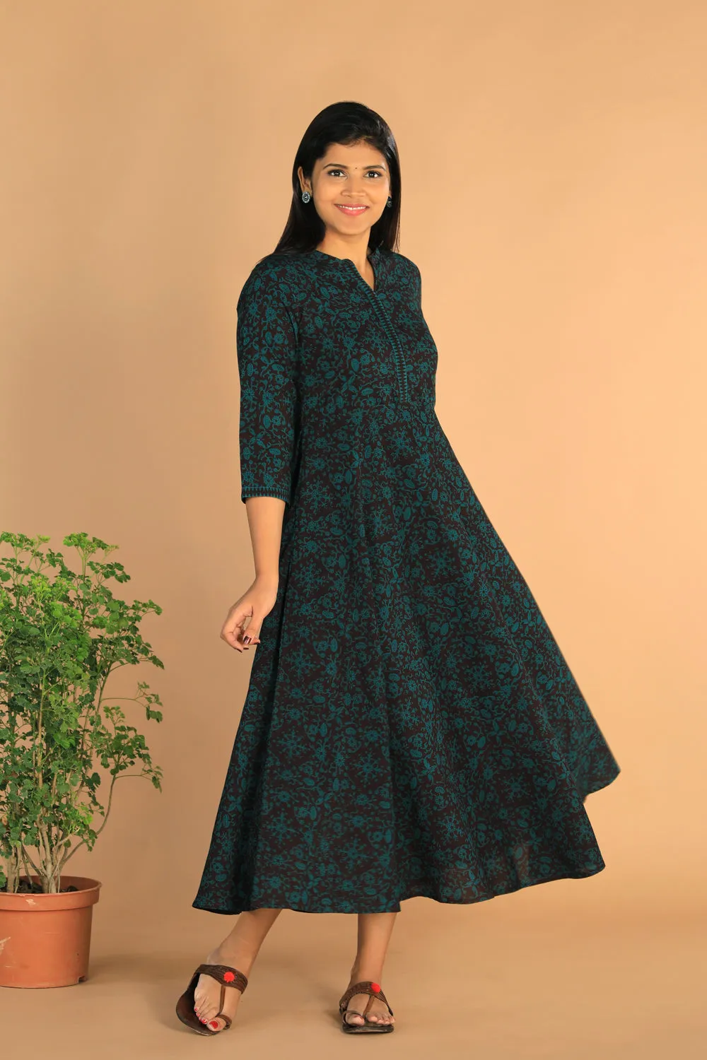 Cotton Bagh print dress