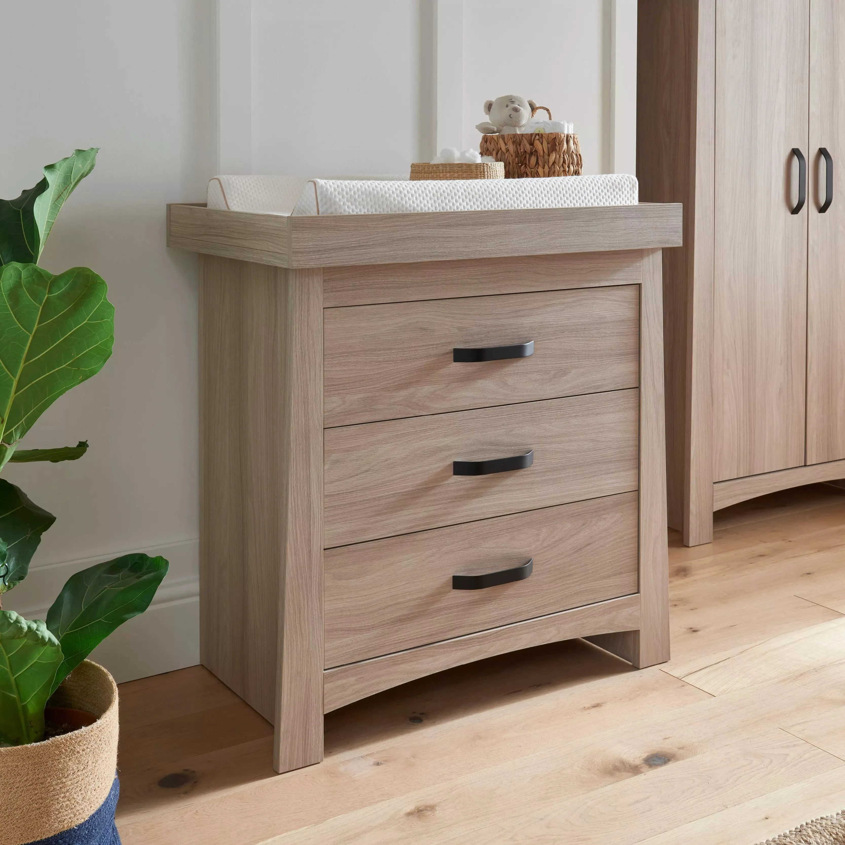 CuddleCo Isla  3 Drawer Dresser - Ash