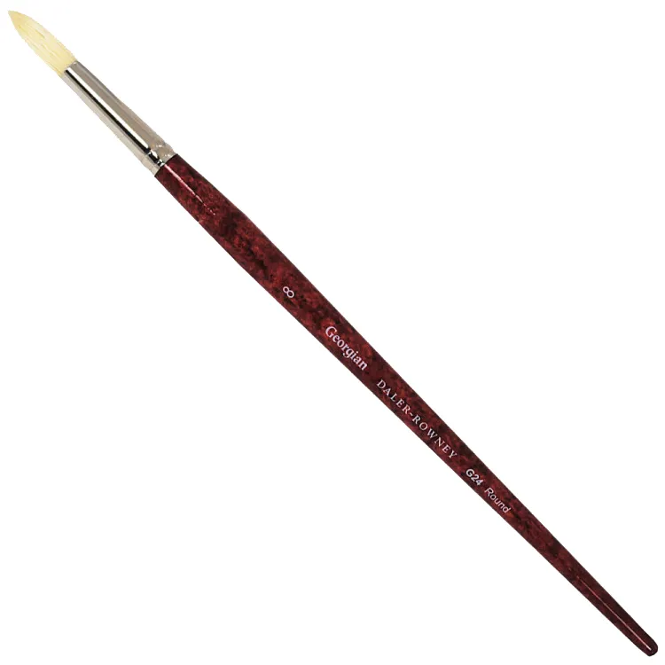 Daler Rowney Georgian Oil Brushes Series G24 Round No. 8