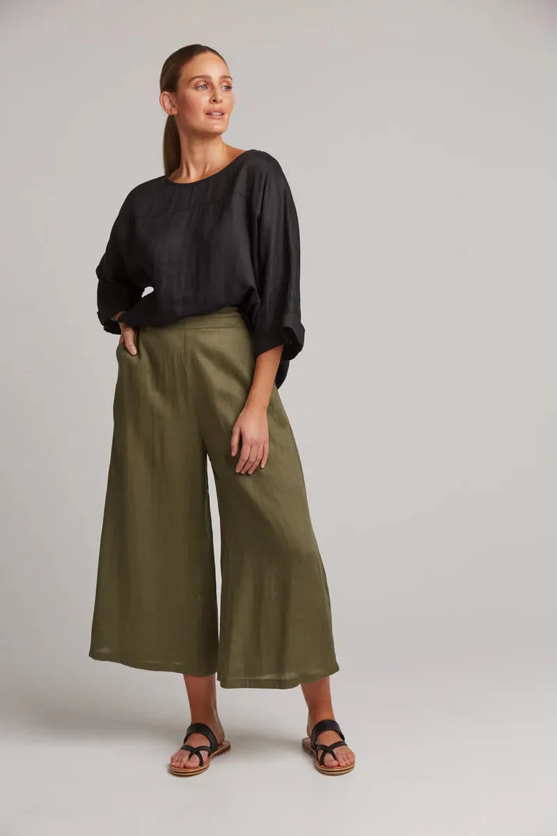 Eb & Ive Studio Crop Pant Khaki.