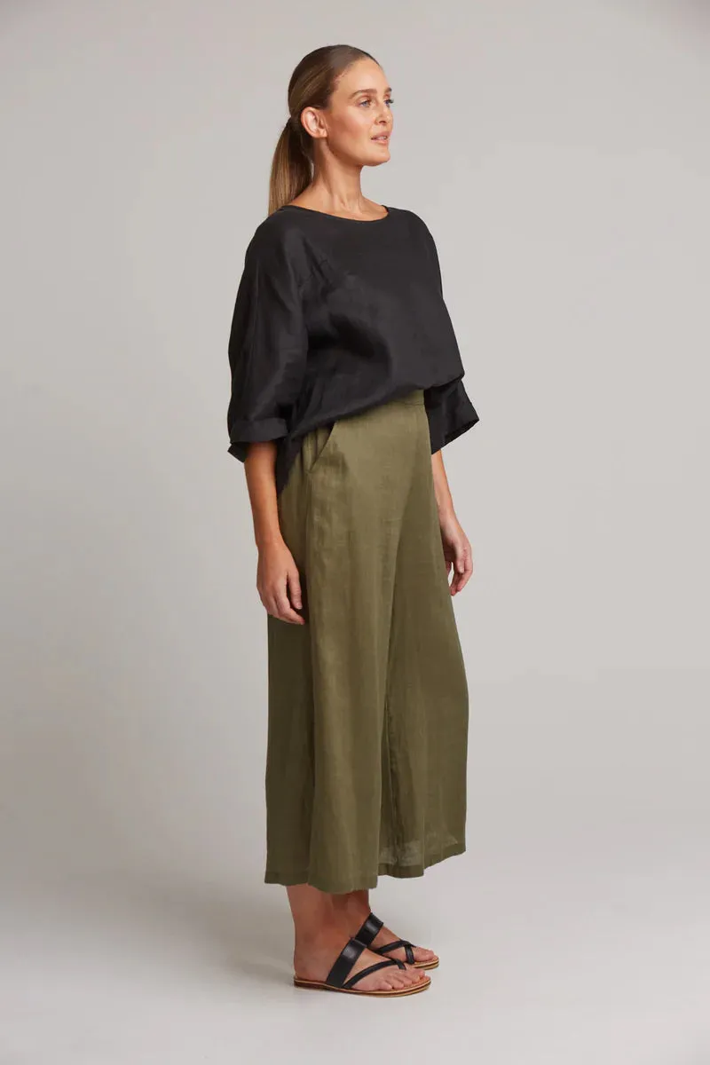 Eb & Ive Studio Crop Pant Khaki.