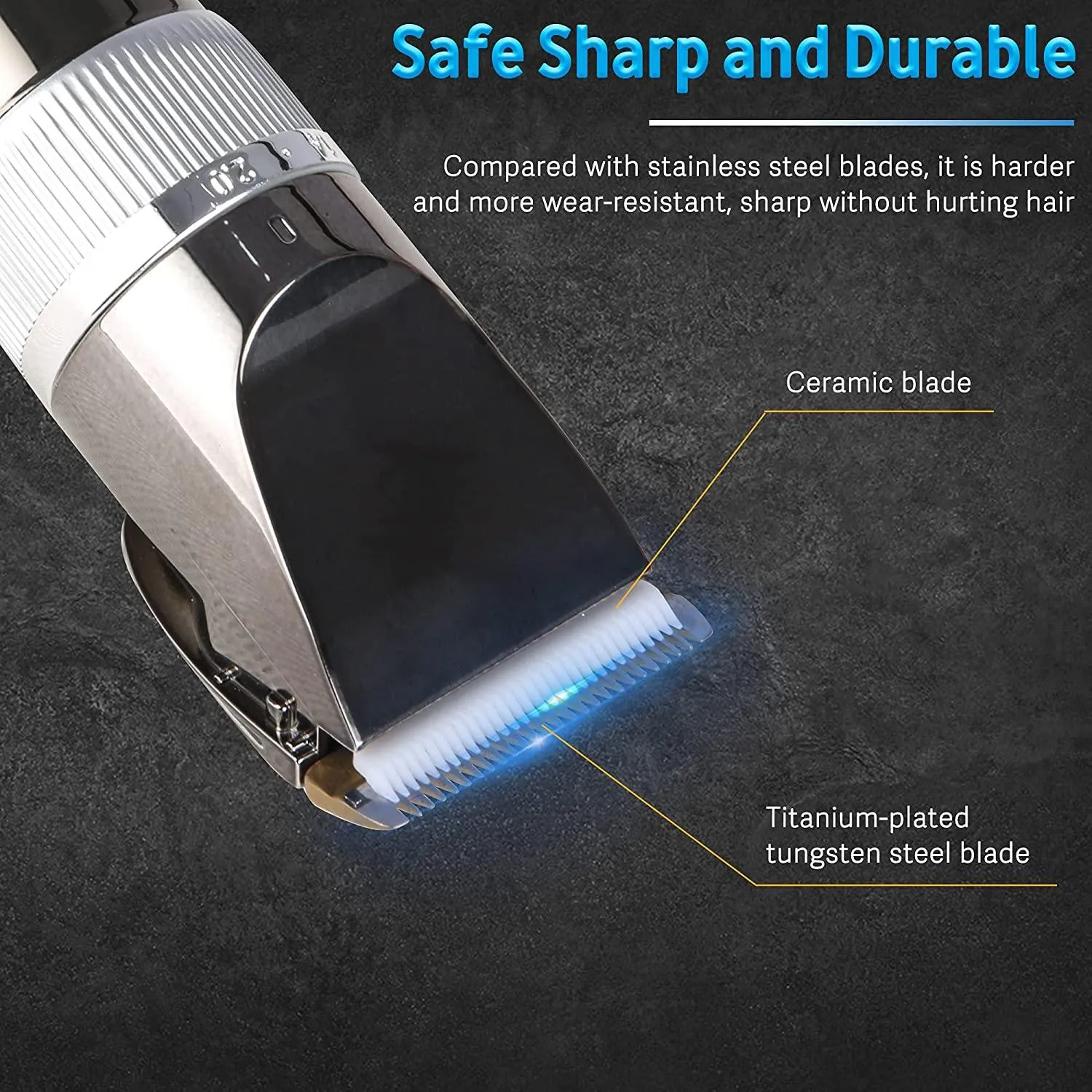 Electric Cordless Rechargeable Hair Clipper Kit for Men with Charging Base for Barbers 4 Guide Combs & 5 Speeds