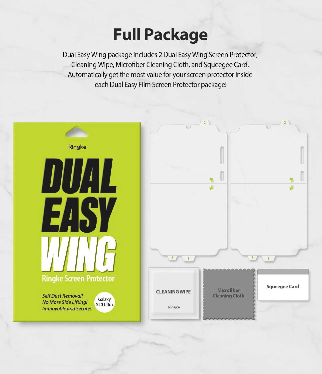 Galaxy S20 Ultra Screen Protector Film | DUAL EASY WING - 2 Pack