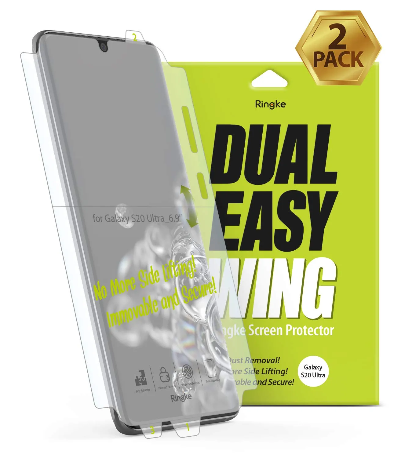 Galaxy S20 Ultra Screen Protector Film | DUAL EASY WING - 2 Pack