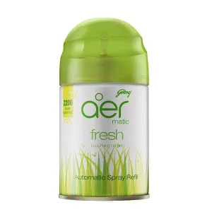 Godrej aer Matic Refill - Automatic Air Freshener with Flexi Control | Fresh Lush Green (225 ml)