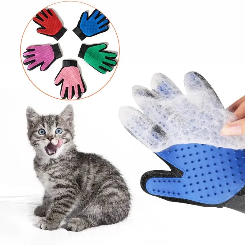 Happy Paws Grooming Glove for Deshedding Brush Gloves Gentle on Pet Easy to Use Perfect Grooming Tool