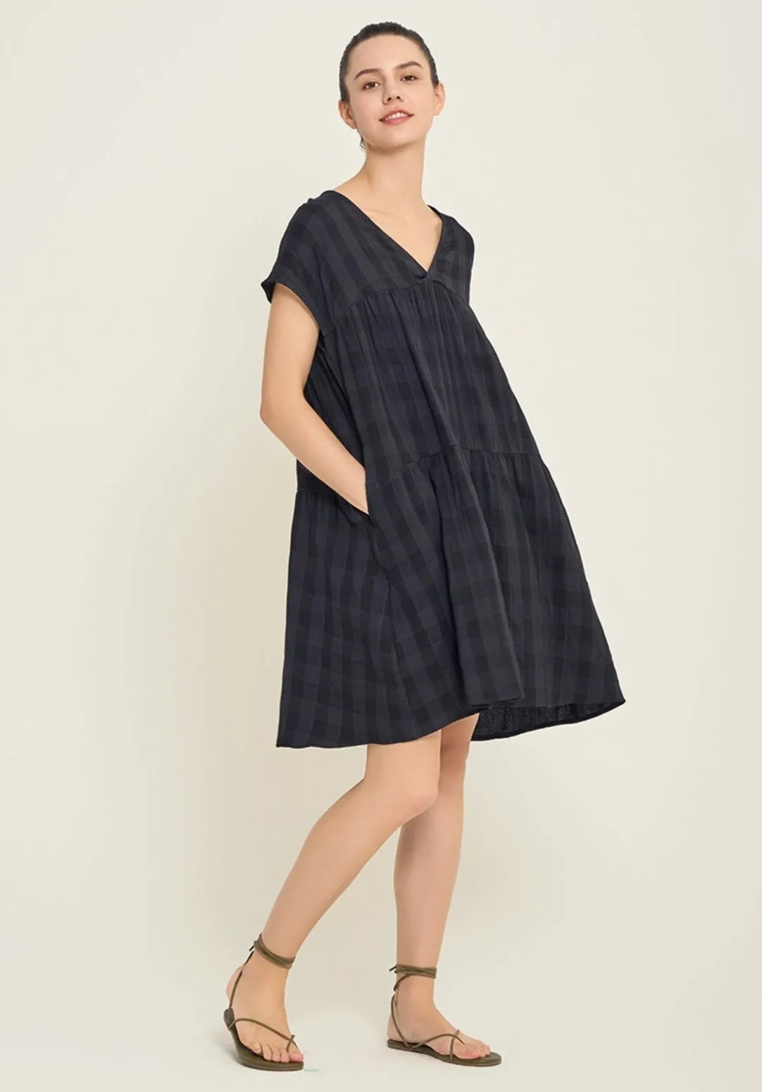 Kai Boxy Gingham Dress