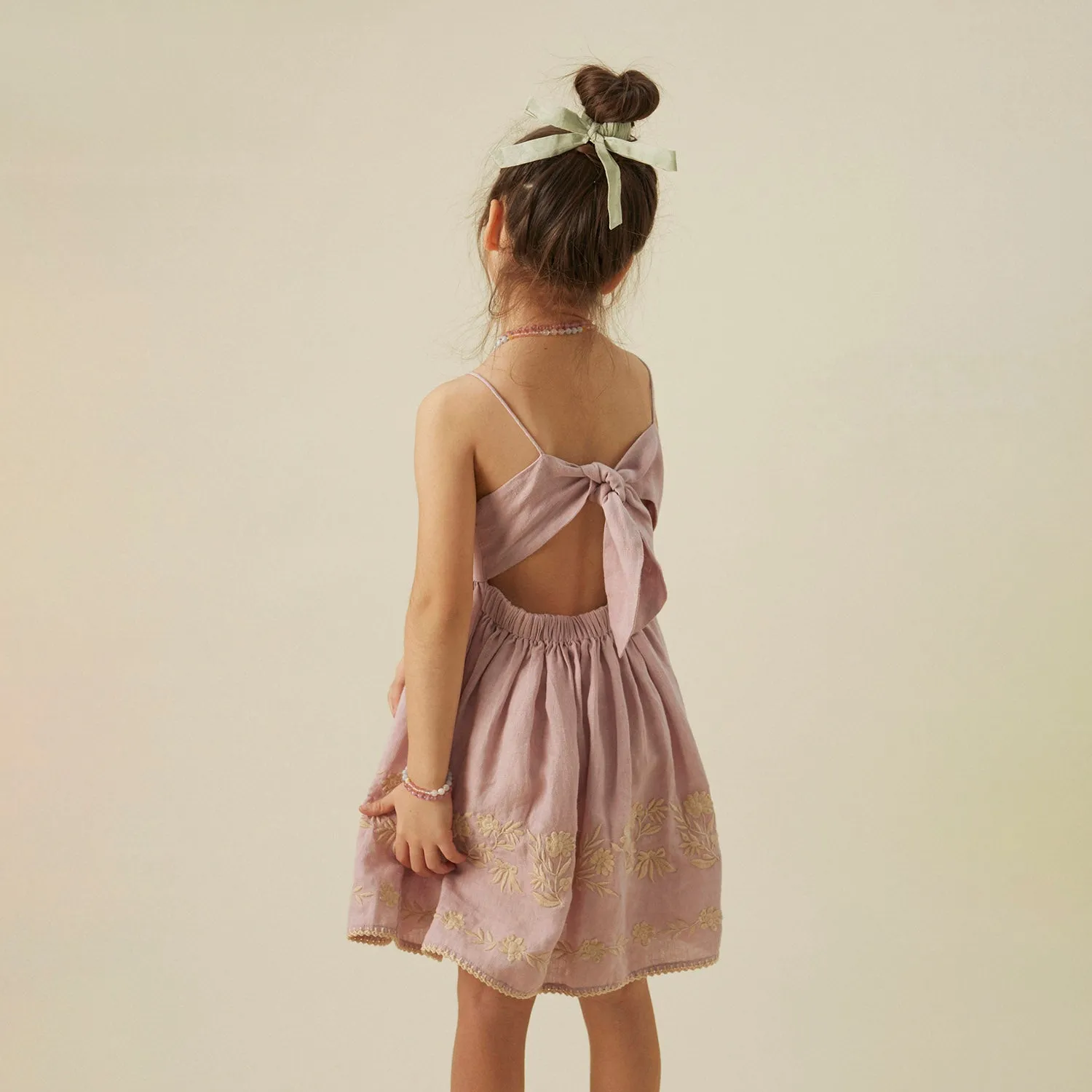 Linen Magrit Sundress - Lavender