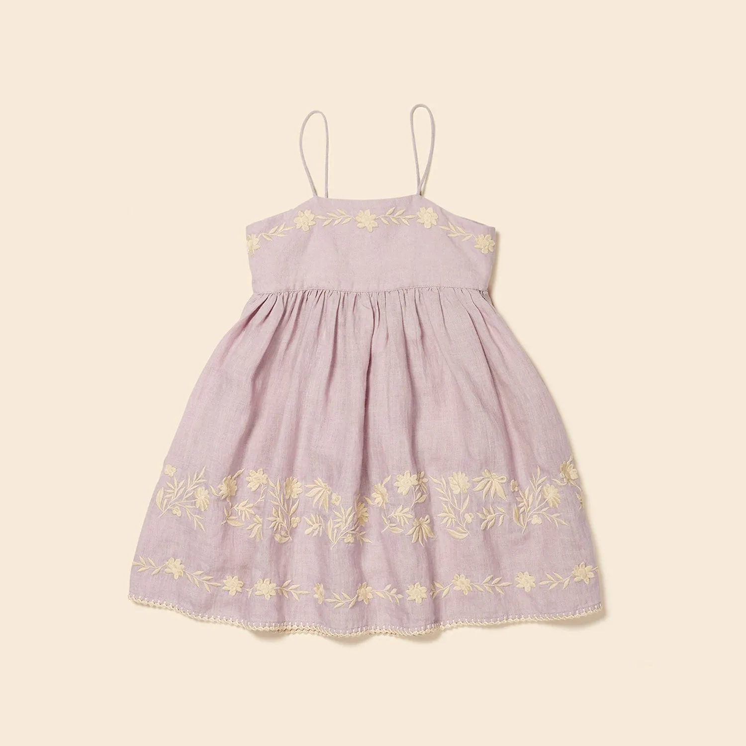 Linen Magrit Sundress - Lavender