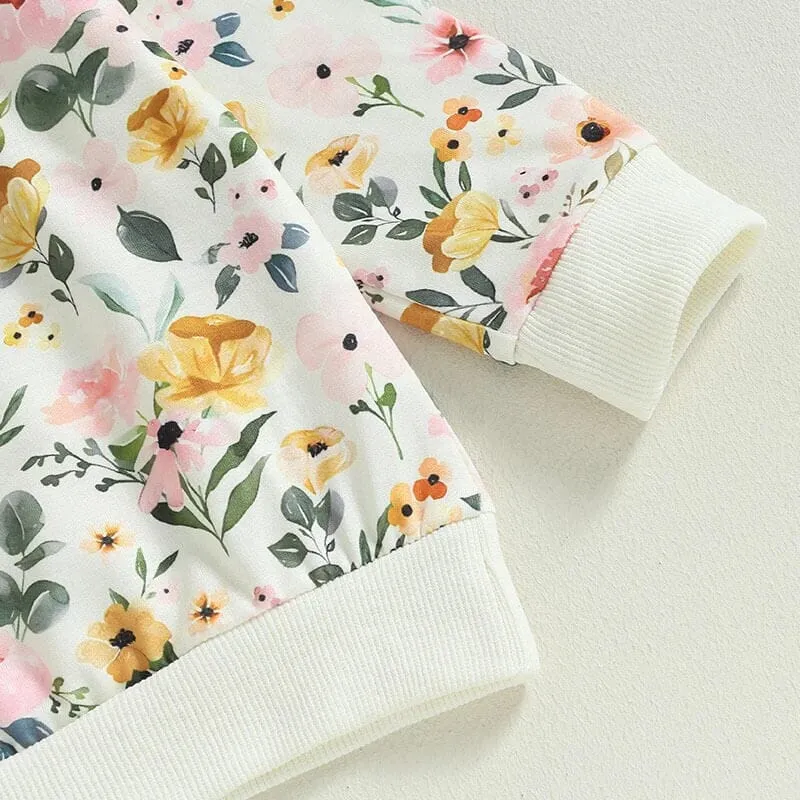 Long Sleeve Flowers Baby Set