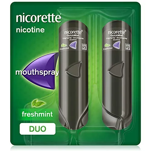 Nicorette QuickMist Duo Mouthspray Fresh Mint, Pack of 2