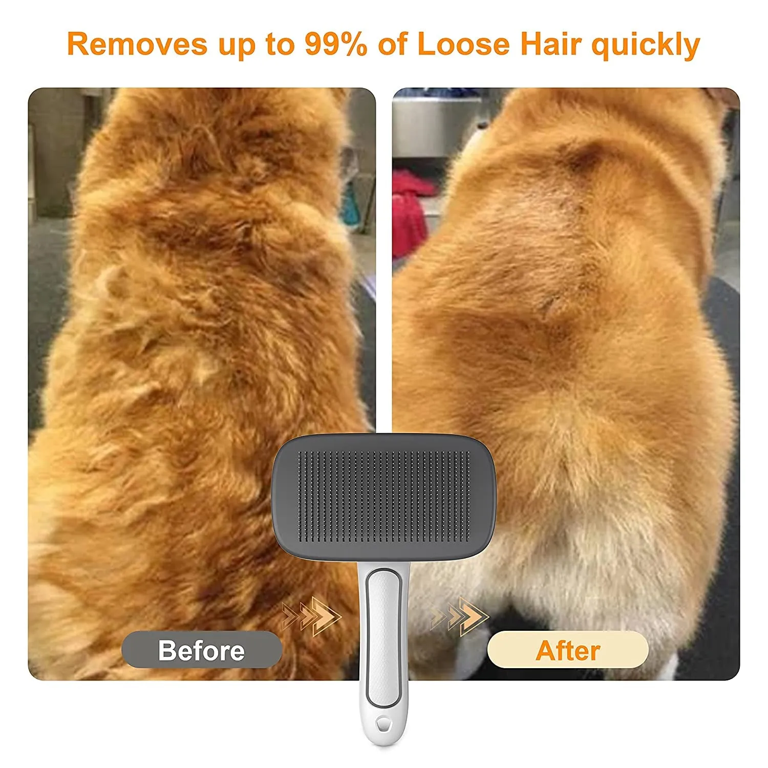 Pet Grooming Brush for Shedding, Long and Short Hair.