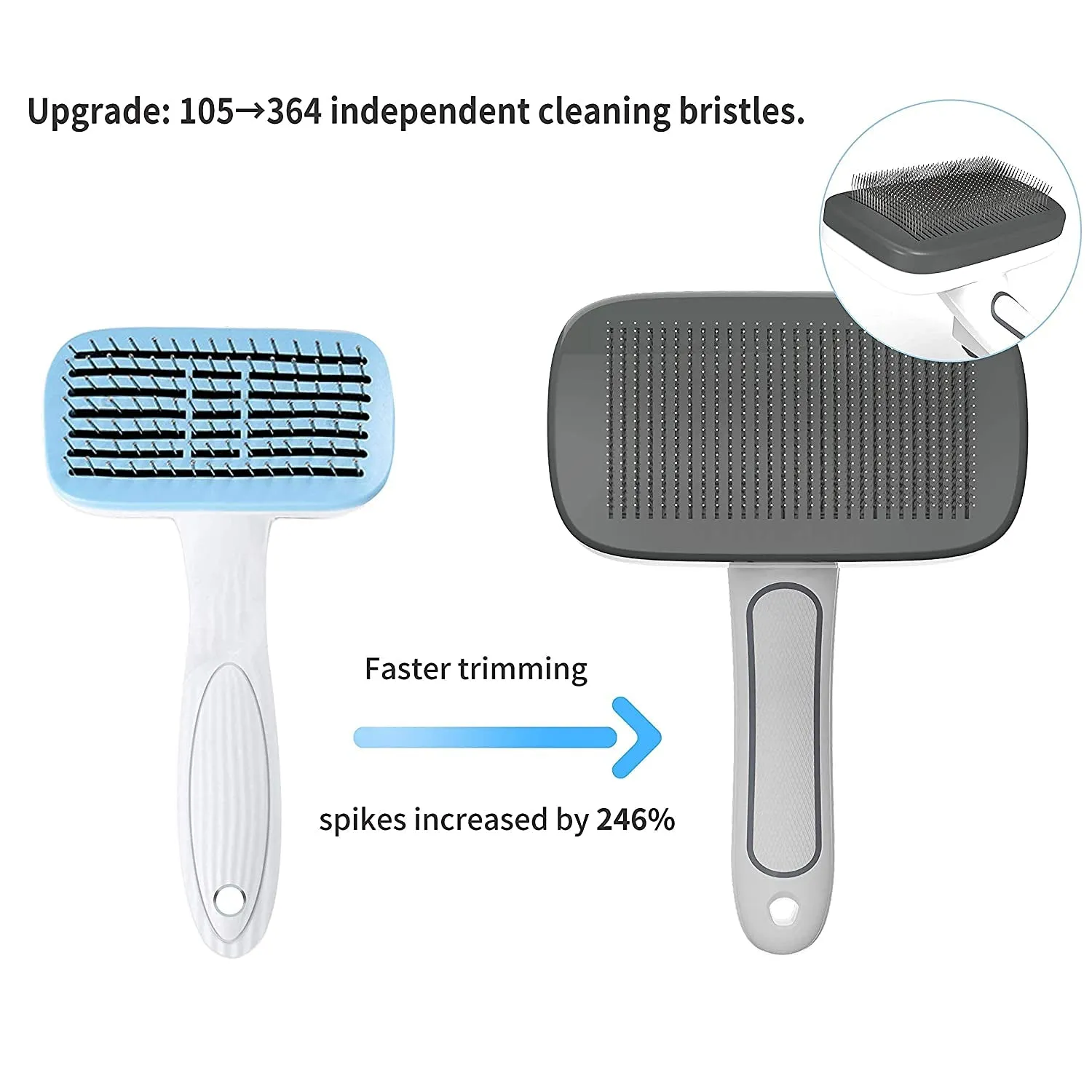 Pet Grooming Brush for Shedding, Long and Short Hair.