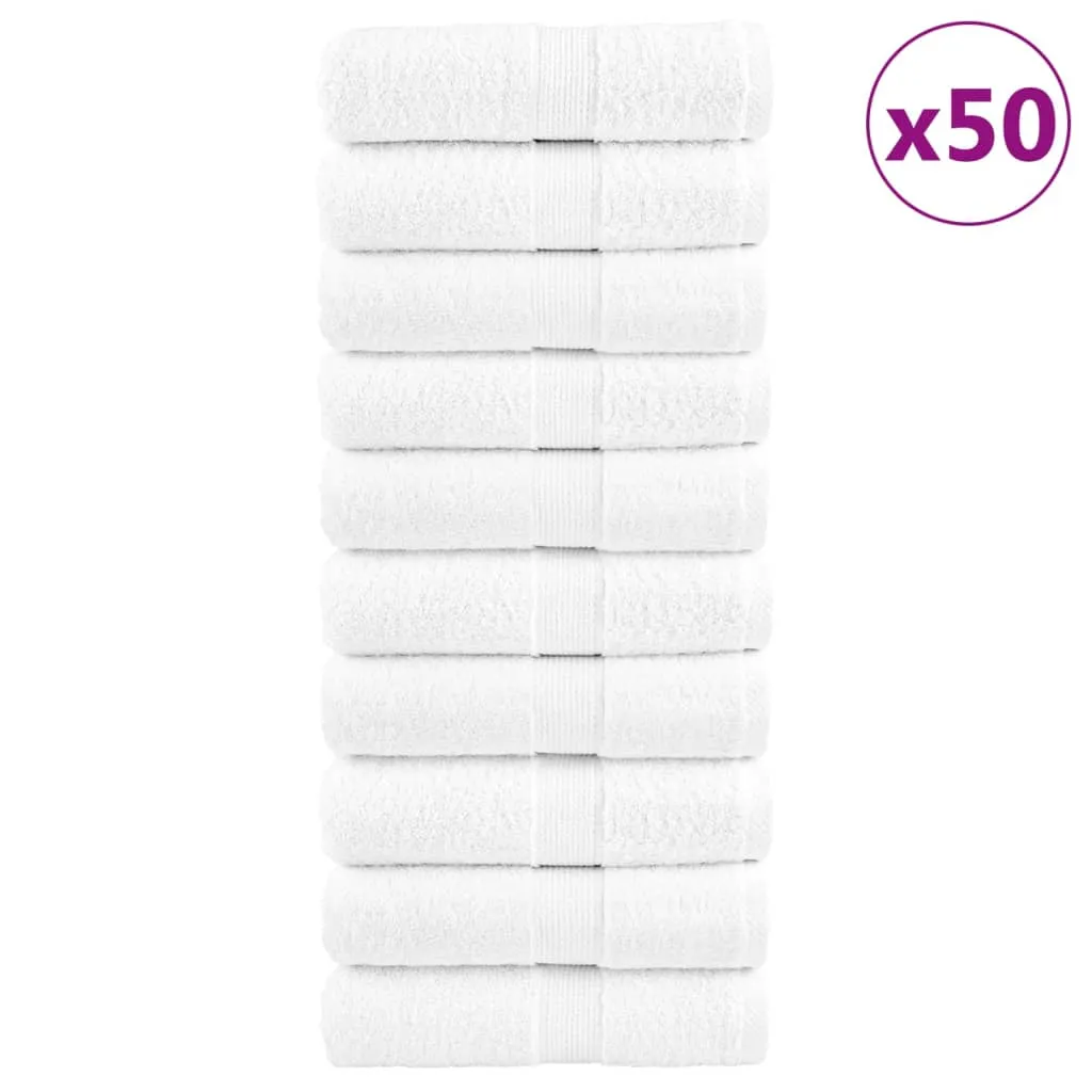 Premium Guest Towels SOLUND 50pcs White 30x50cm 600gsm