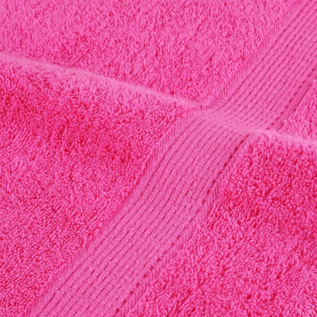 Premium Towels 4 pcs Pink 100x200 cm 600 gsm 100% Cotton