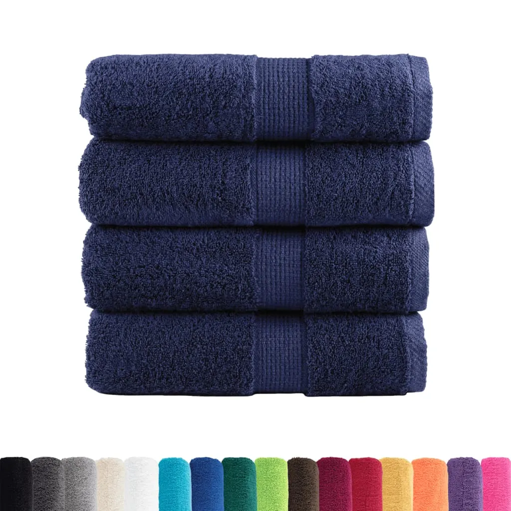 Premium Washcloths 4pcs Navy Blue 30x30cm 600gsm 100% Cotton