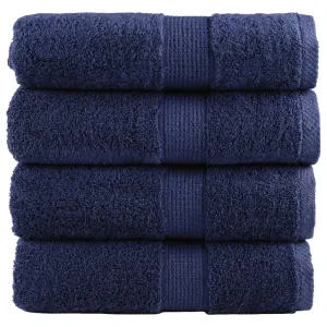 Premium Washcloths 4pcs Navy Blue 30x30cm 600gsm 100% Cotton