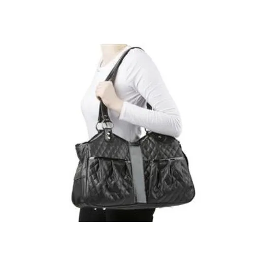 Quilted Luxe Metro Dog Carrier - Black