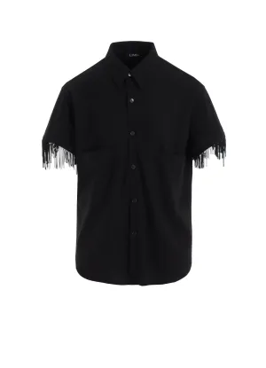 RAYON LAWN FRINGE BLOUSE